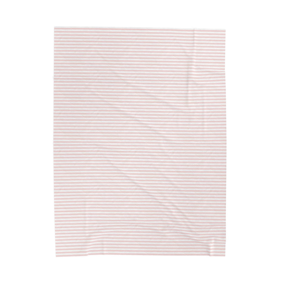 Striped Velveteen Plush Blanket — Soft Pink Throw for Nursery & Cozy Home