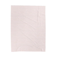 Striped Velveteen Plush Blanket — Soft Pink Throw for Nursery & Cozy Home