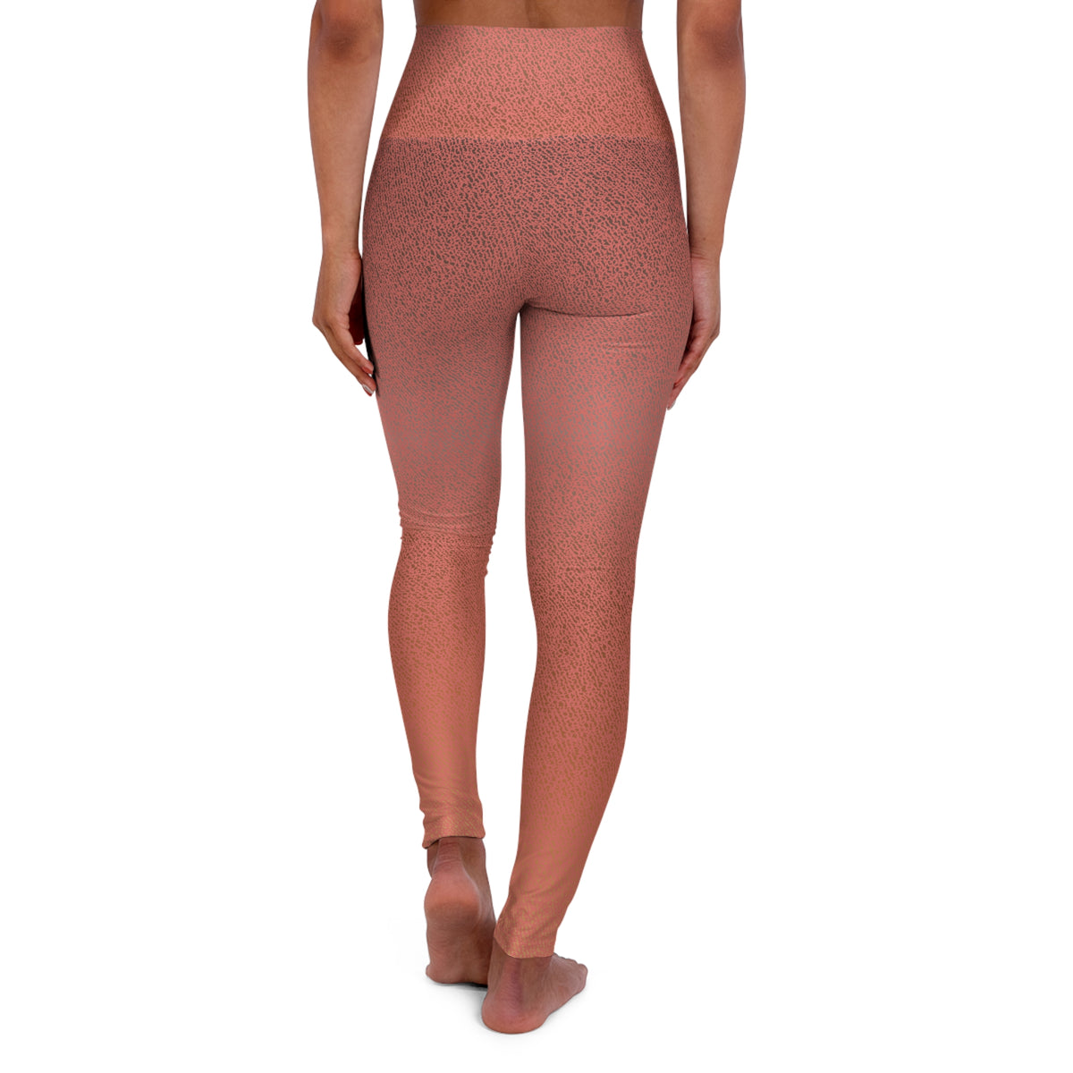 Print High-Waisted Leggings – Earthy Rust AOP