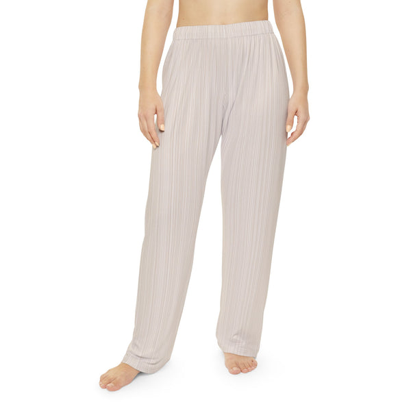 Women's Pleated Pajama Pants — Soft Striped Lounge Sleepwear