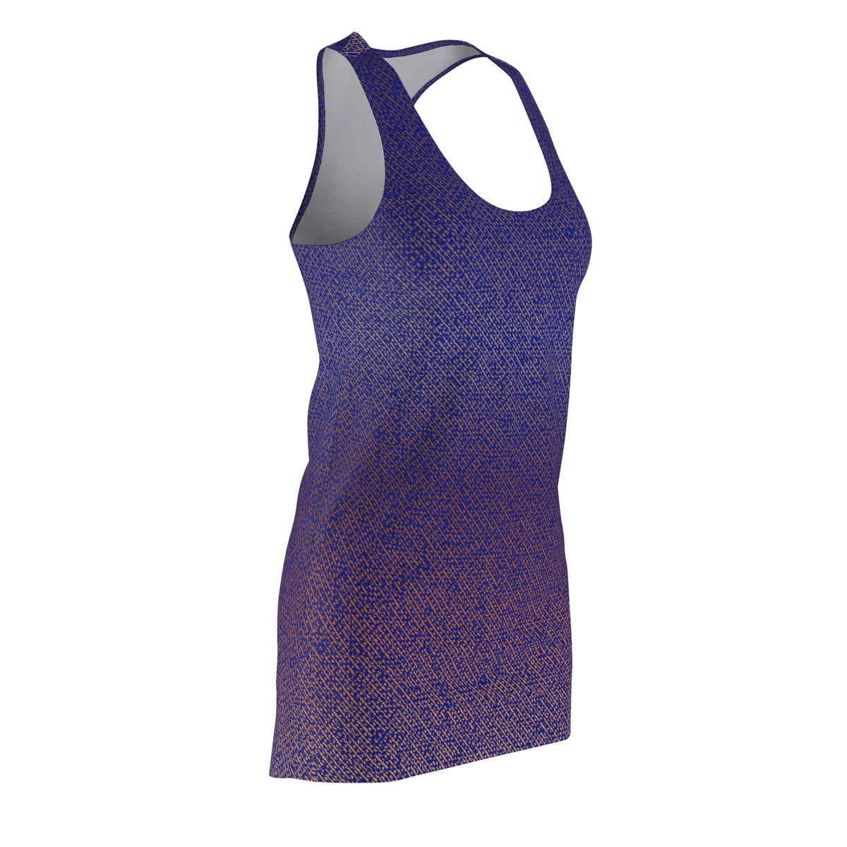 Purple Ombre Knit-Texture Racerback Dress — Women's All-Over Print