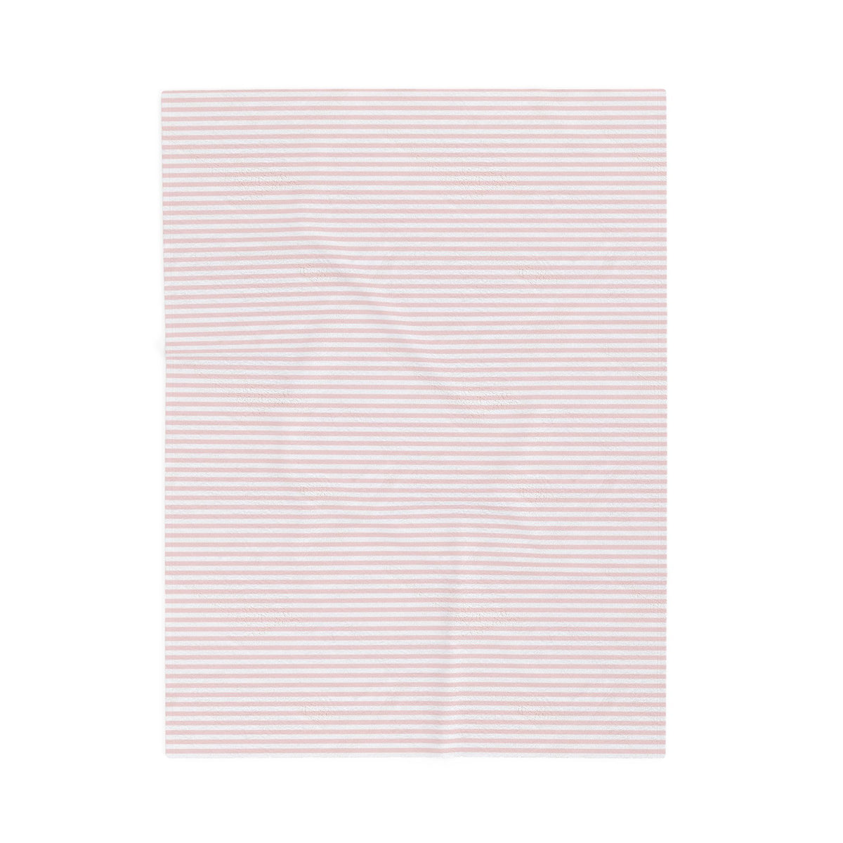 Striped Velveteen Plush Blanket — Soft Pink Throw for Nursery & Cozy Home