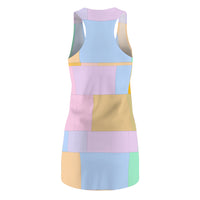 Pastel Patchwork Racerback Dress — Colorblock Summer Sundress