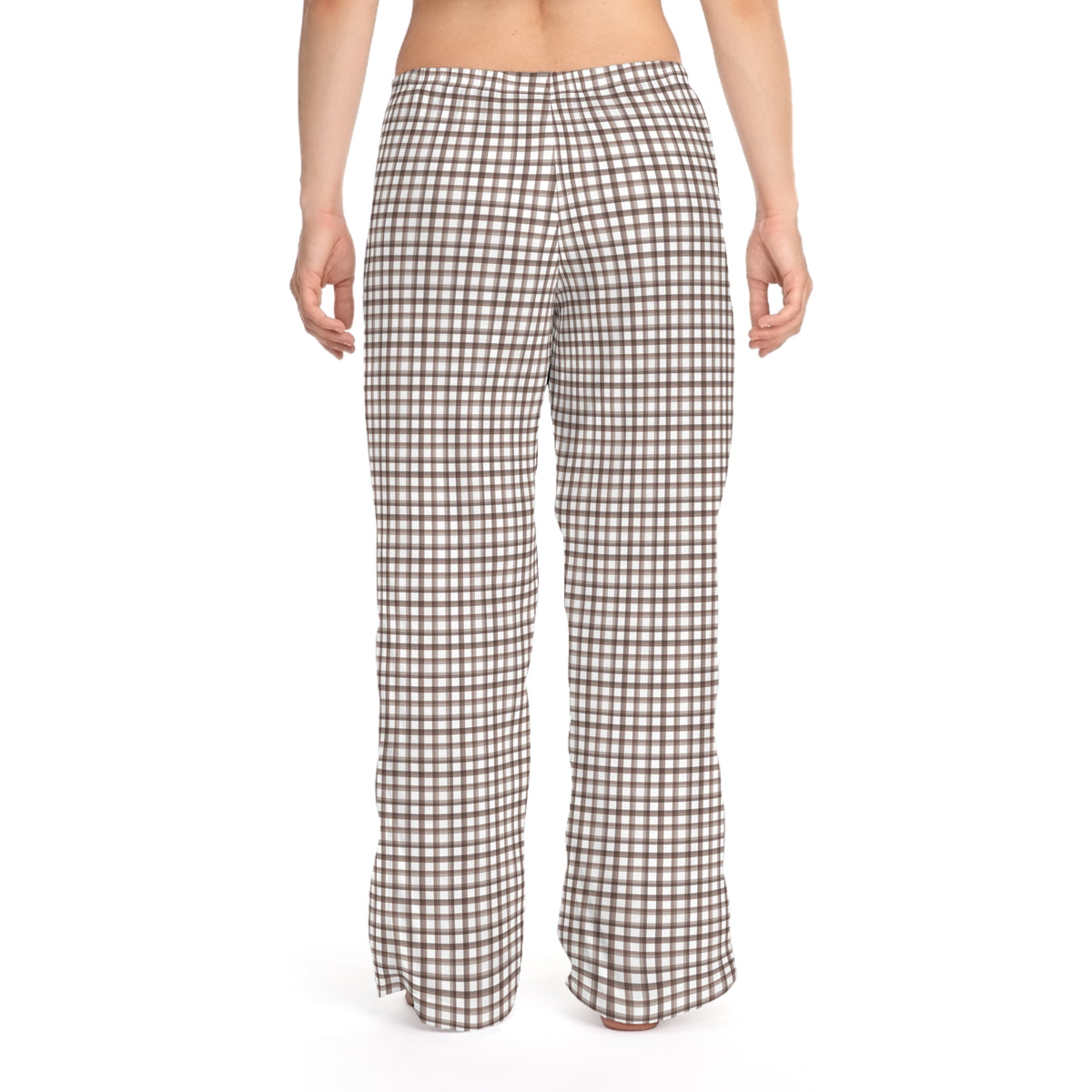 Brown Plaid Women’s Pajama Pants — Cozy Lounge Sleepwear