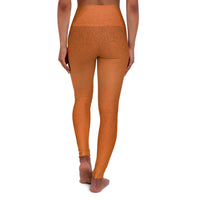 Orange Print High-Waisted Leggings – Earthy Rust AOP