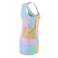 Pastel Patchwork Racerback Dress — Colorblock Summer Sundress