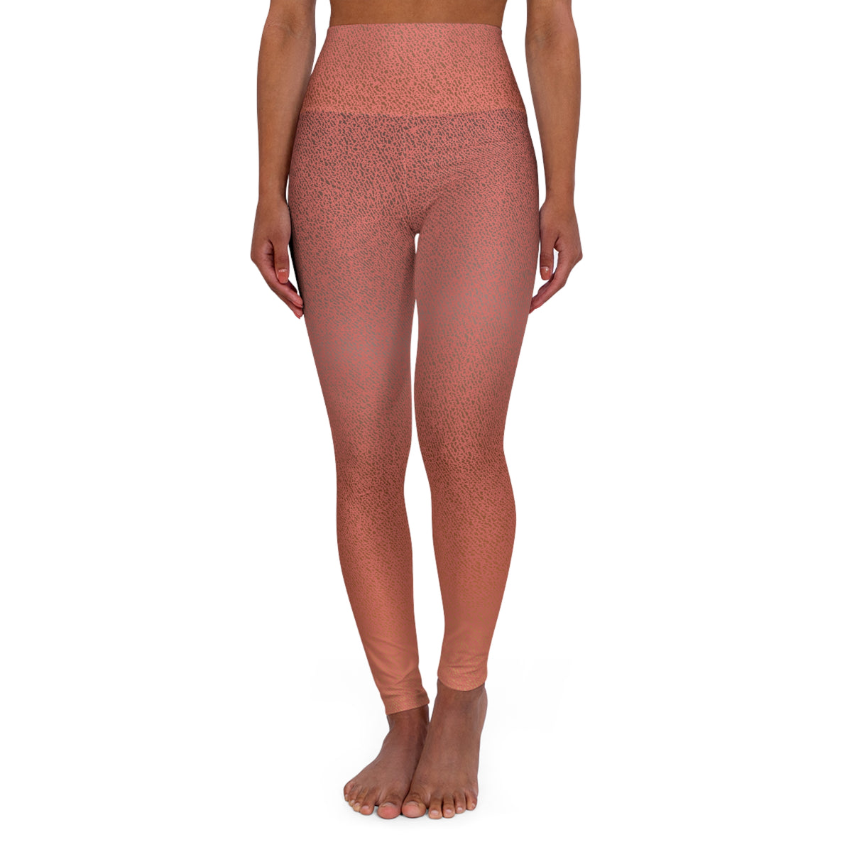Print High-Waisted Leggings – Earthy Rust AOP