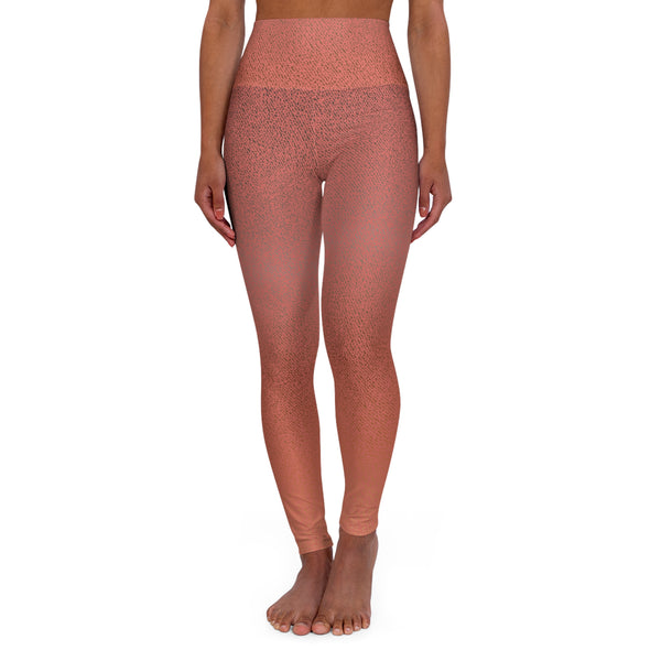 Print High-Waisted Leggings – Earthy Rust AOP
