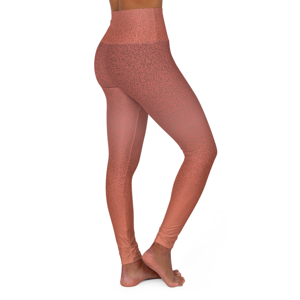 Print High-Waisted Leggings – Earthy Rust AOP