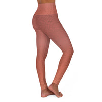 Print High-Waisted Leggings – Earthy Rust AOP