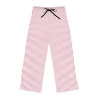 Light Pink Striped Women’s Pajama Pants — Cozy Lounge Sleepwear