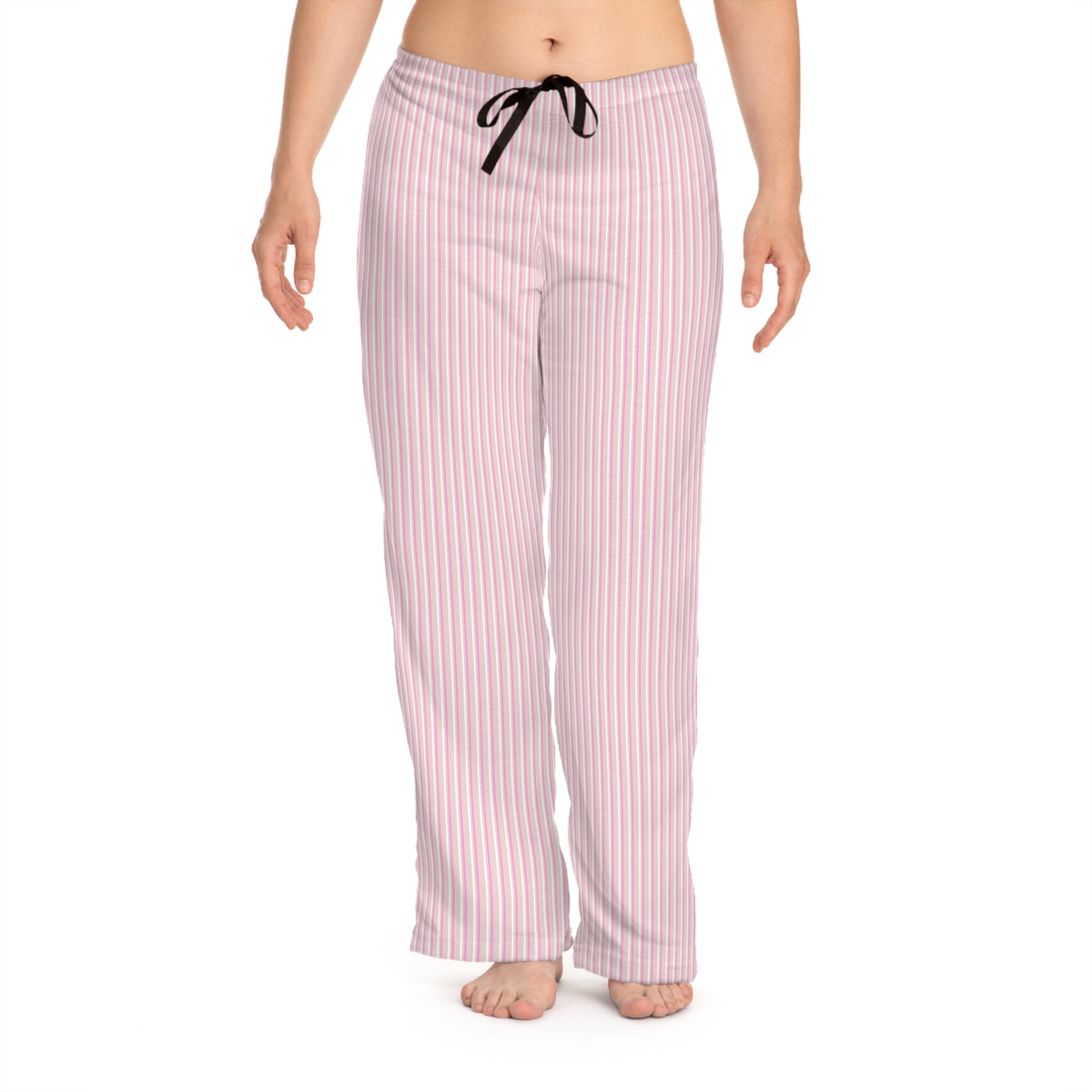 Light Pink Striped Women’s Pajama Pants — Cozy Lounge Sleepwear