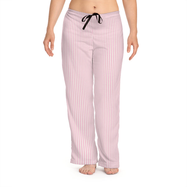 Light Pink Striped Women’s Pajama Pants — Cozy Lounge Sleepwear