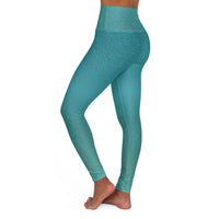 Green Print High-Waisted Leggings – Earthy Rust AOP