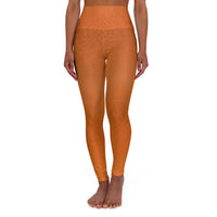 Orange Print High-Waisted Leggings – Earthy Rust AOP