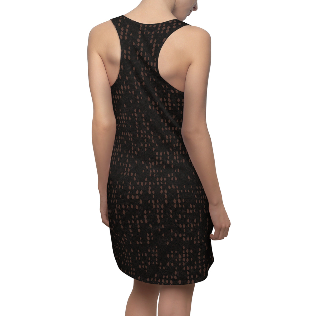Brown Paisley Racerback Dress — Women's All-Over Print