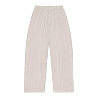 Women's Pleated Pajama Pants — Soft Striped Lounge Sleepwear