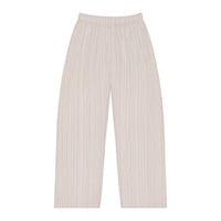 Women's Pleated Pajama Pants — Soft Striped Lounge Sleepwear