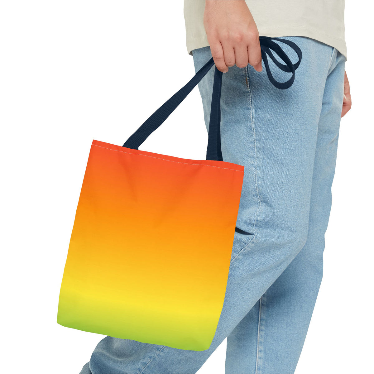 All-Over Print Tote Bag — Yellow  Canvas Carryall