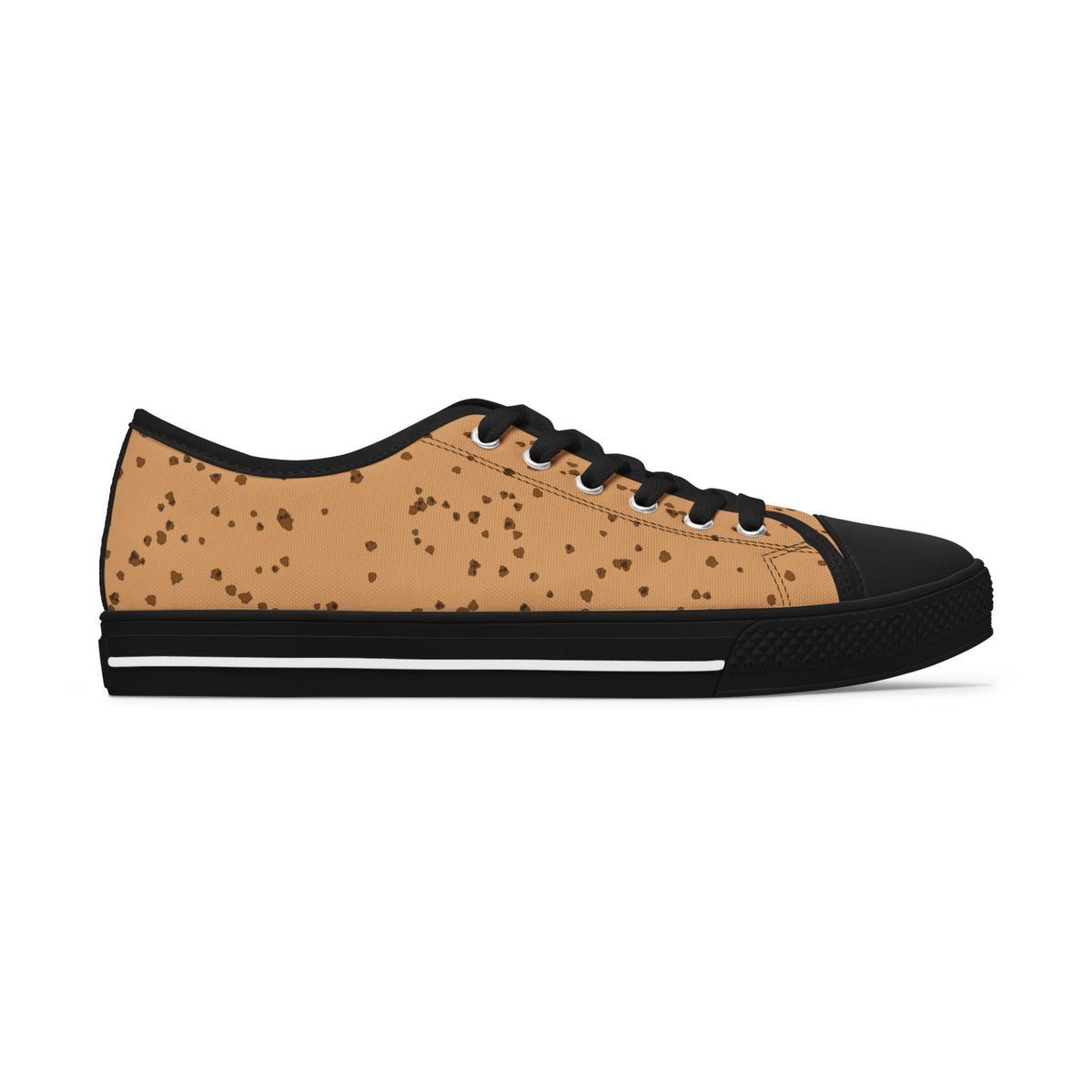 Low Top Sneakers — Tan Cork Texture Casual Canvas Shoes