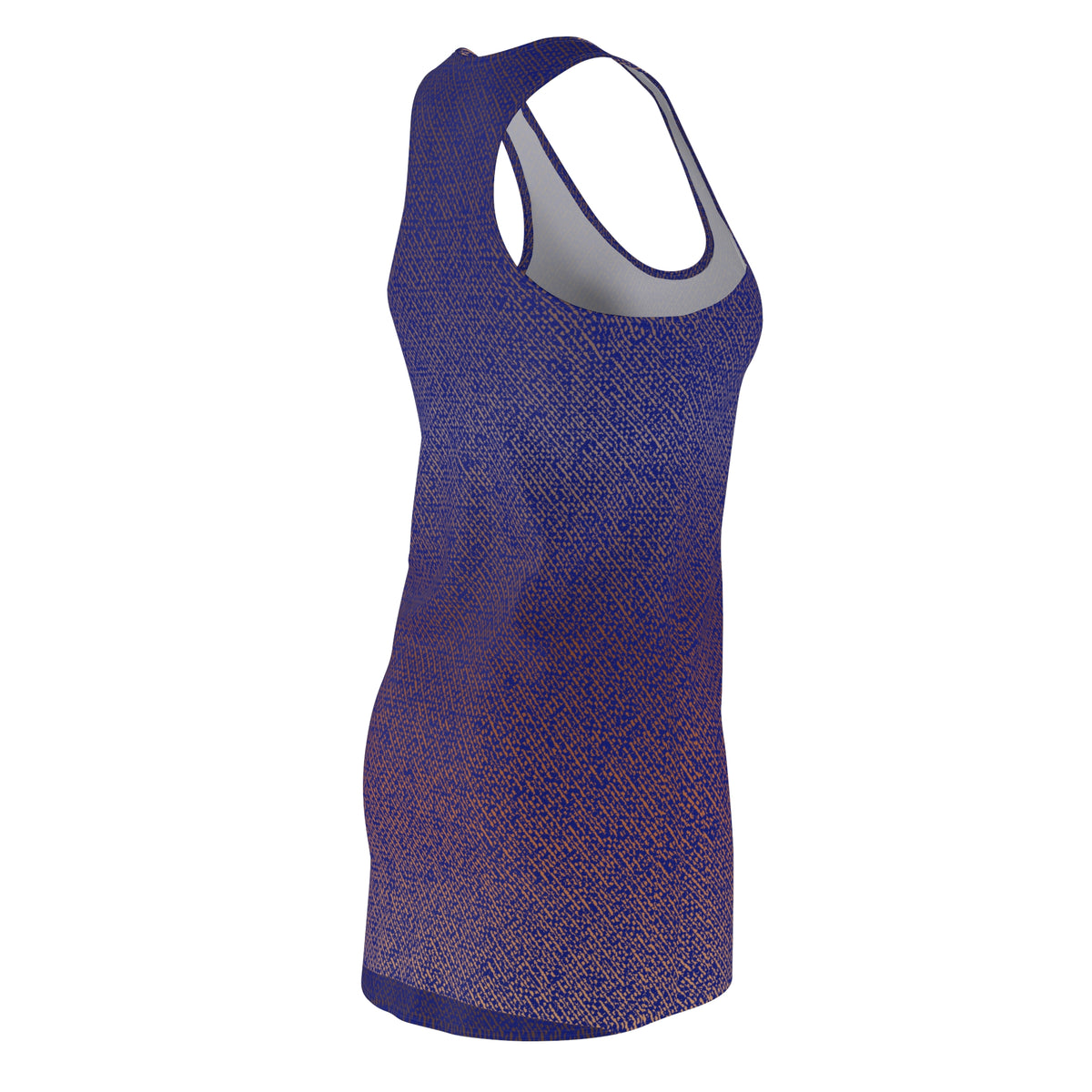 Purple Ombre Knit-Texture Racerback Dress — Women's All-Over Print