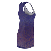 Purple Ombre Knit-Texture Racerback Dress — Women's All-Over Print