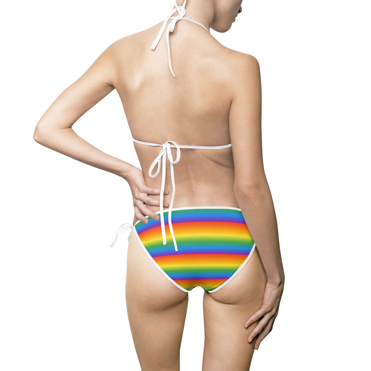 Multicolor  Bikini — Women's Tie-Side Swimsuit