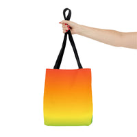 All-Over Print Tote Bag — Yellow  Canvas Carryall