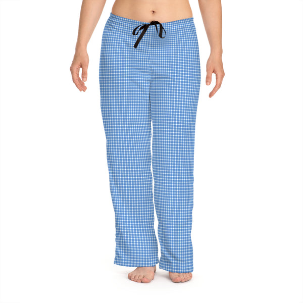Blue Plaid Women’s Pajama Pants — Cozy Lounge Sleepwear