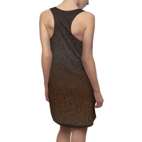 Brown Ombre Knit-Texture Racerback Dress — Women's All-Over Print