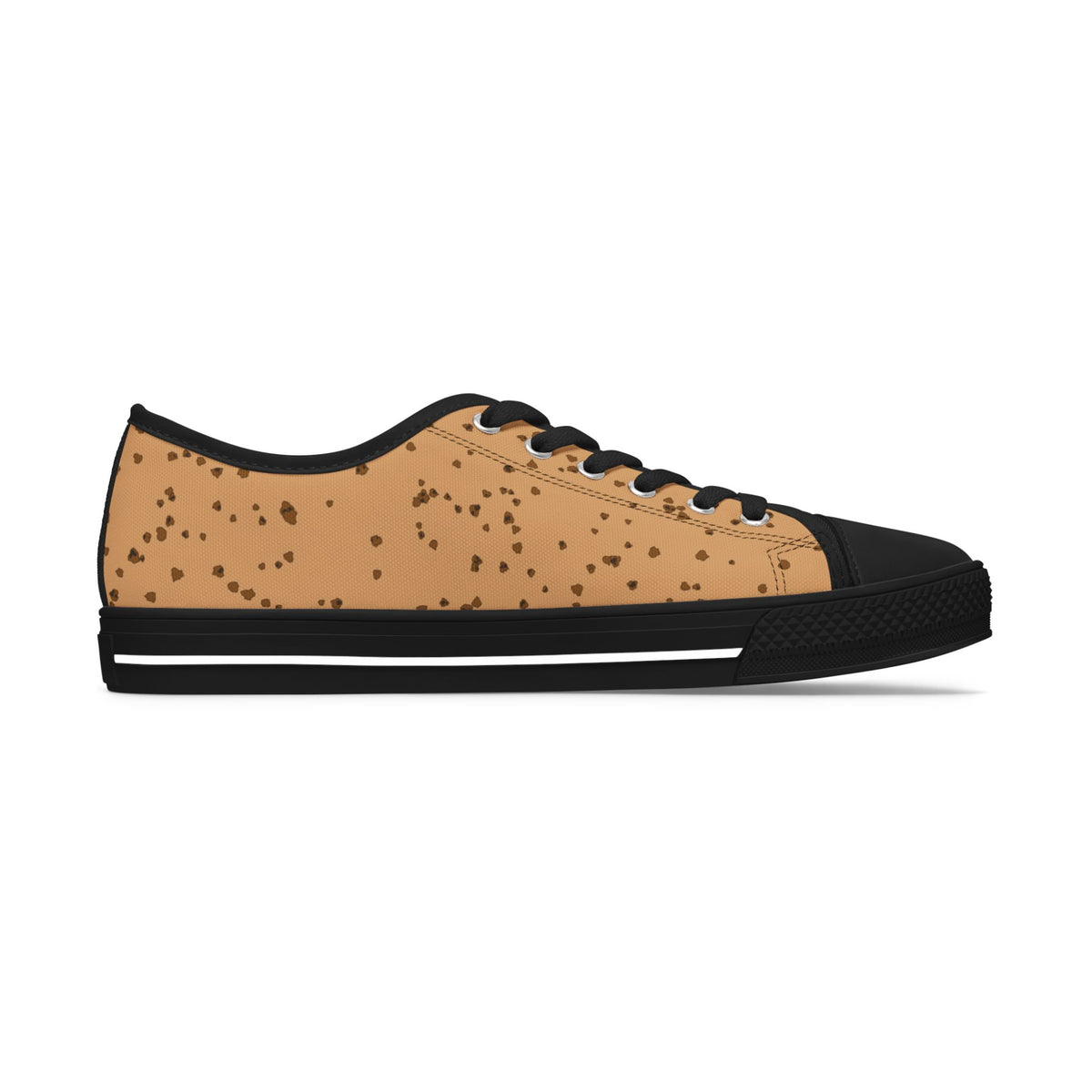 Low Top Sneakers — Tan Cork Texture Casual Canvas Shoes