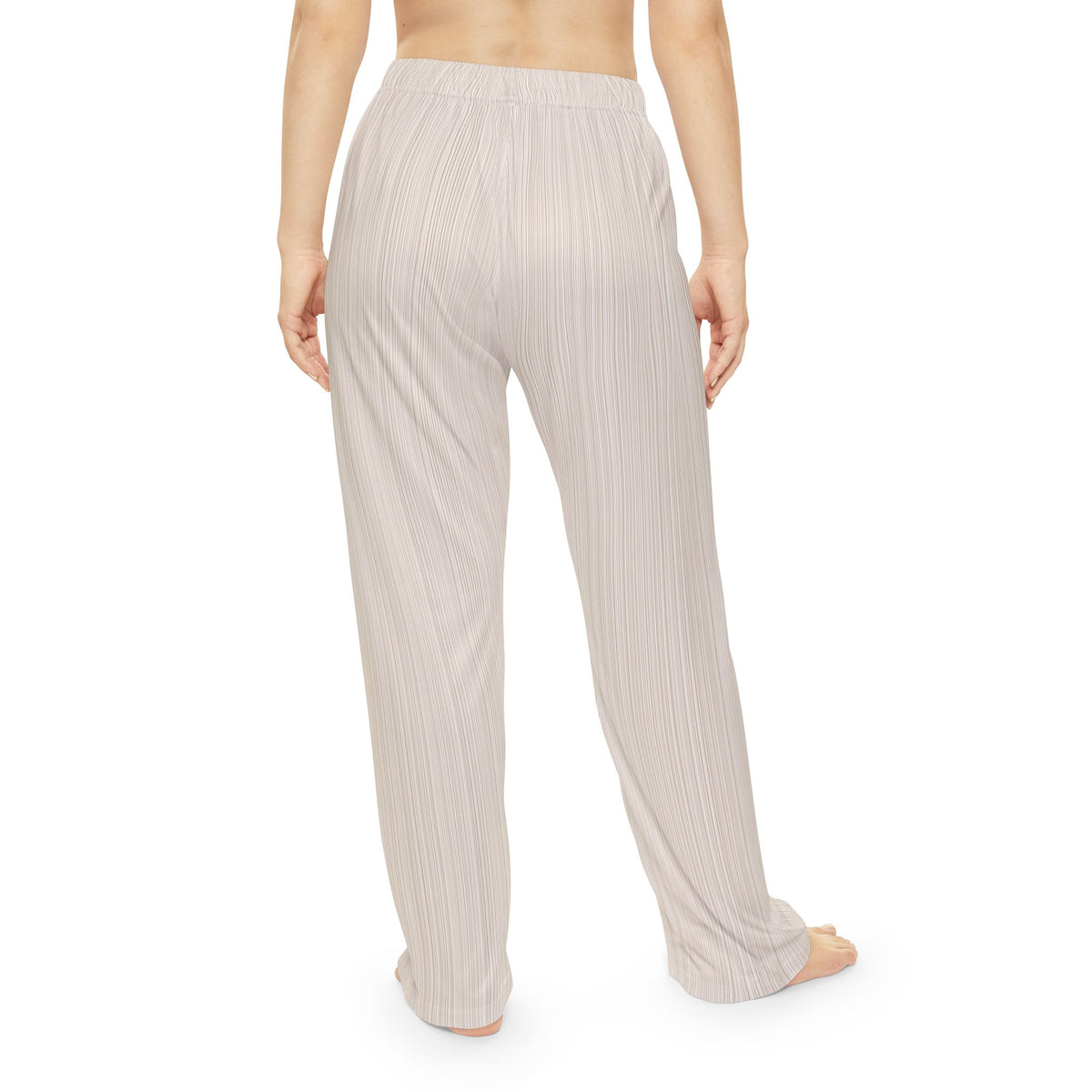 Women's Pleated Pajama Pants — Soft Striped Lounge Sleepwear