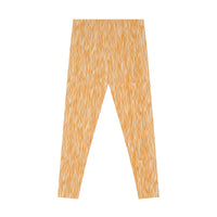 Orange Brushstroke Pattern Leggings —  Activewear