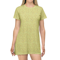 Casual Cozy Green Knit T-Shirt Dress — Summer & Holiday Wear