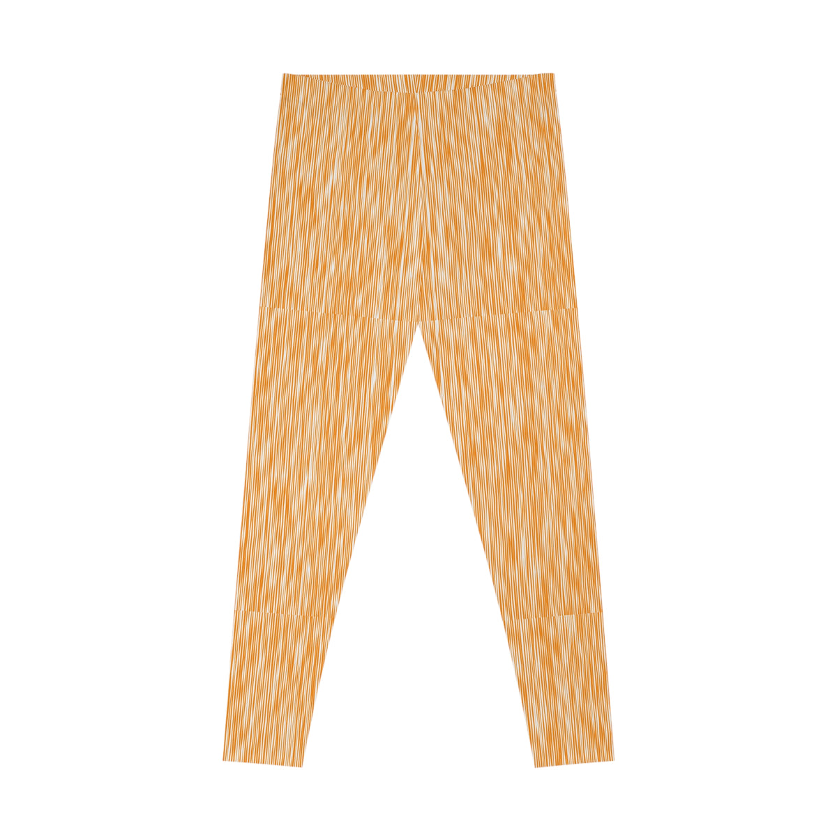 Orange Brushstroke Pattern Leggings —  Activewear