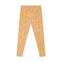Orange Brushstroke Pattern Leggings —  Activewear