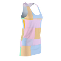 Pastel Patchwork Racerback Dress — Colorblock Summer Sundress