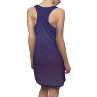 Purple Ombre Knit-Texture Racerback Dress — Women's All-Over Print