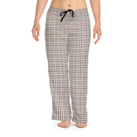 Brown Plaid Women’s Pajama Pants — Cozy Lounge Sleepwear