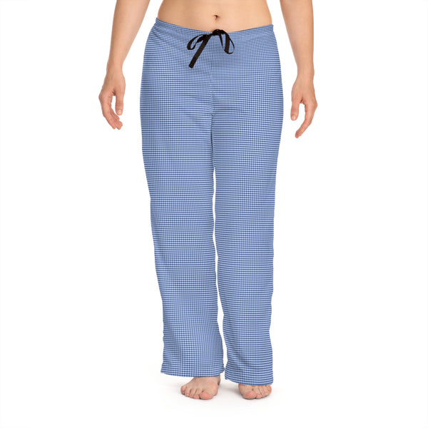 Blue Plaid Women’s Pajama Pants — Cozy Lounge Sleepwear