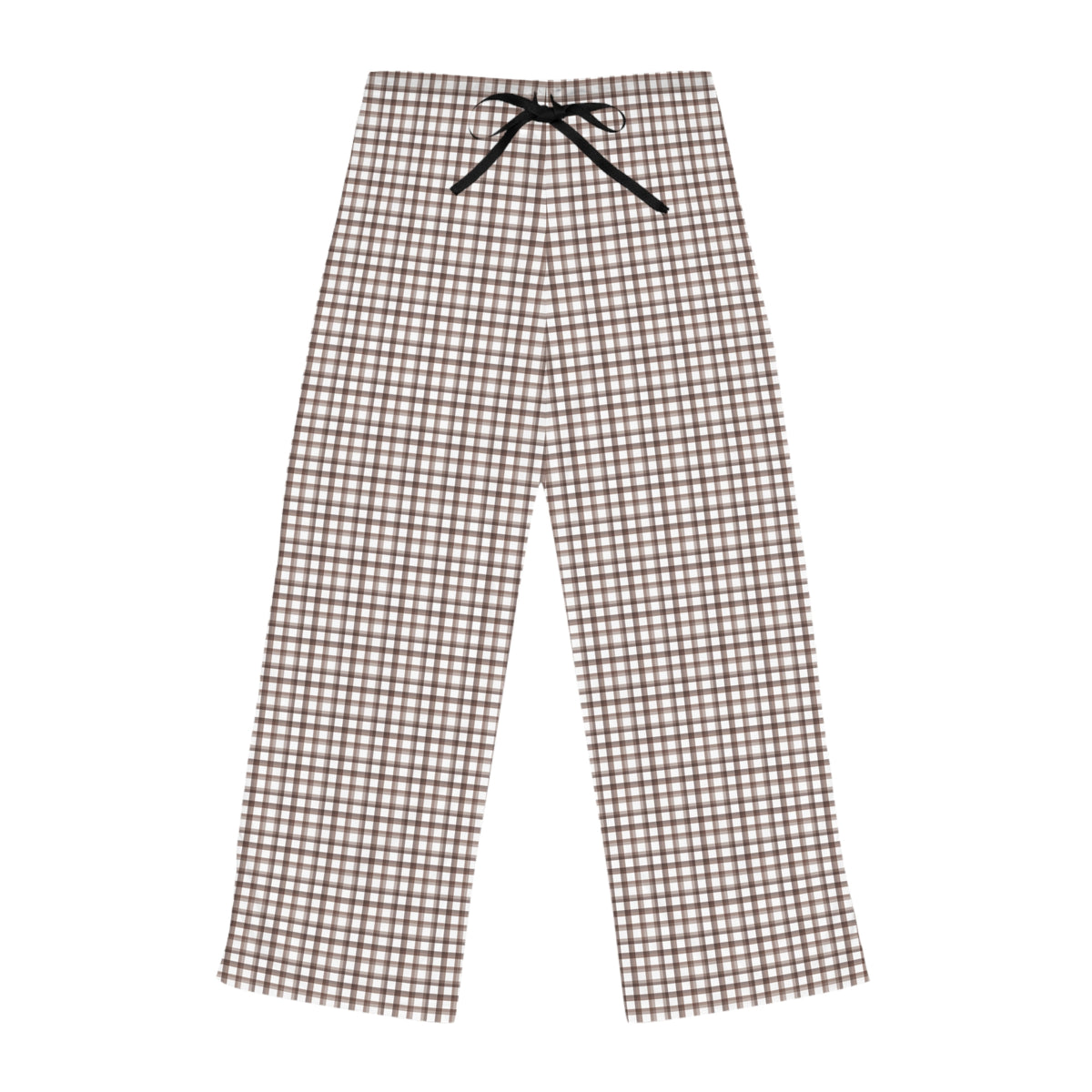 Brown Plaid Women’s Pajama Pants — Cozy Lounge Sleepwear