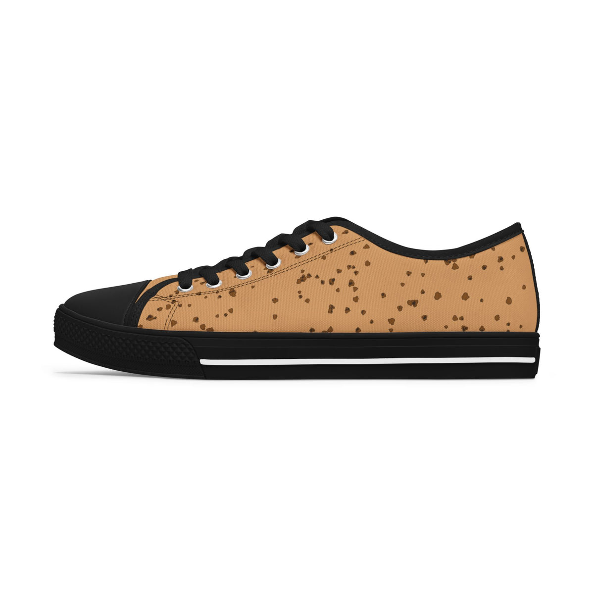 Low Top Sneakers — Tan Cork Texture Casual Canvas Shoes