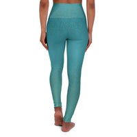 Green Print High-Waisted Leggings – Earthy Rust AOP