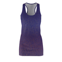 Purple Ombre Knit-Texture Racerback Dress — Women's All-Over Print