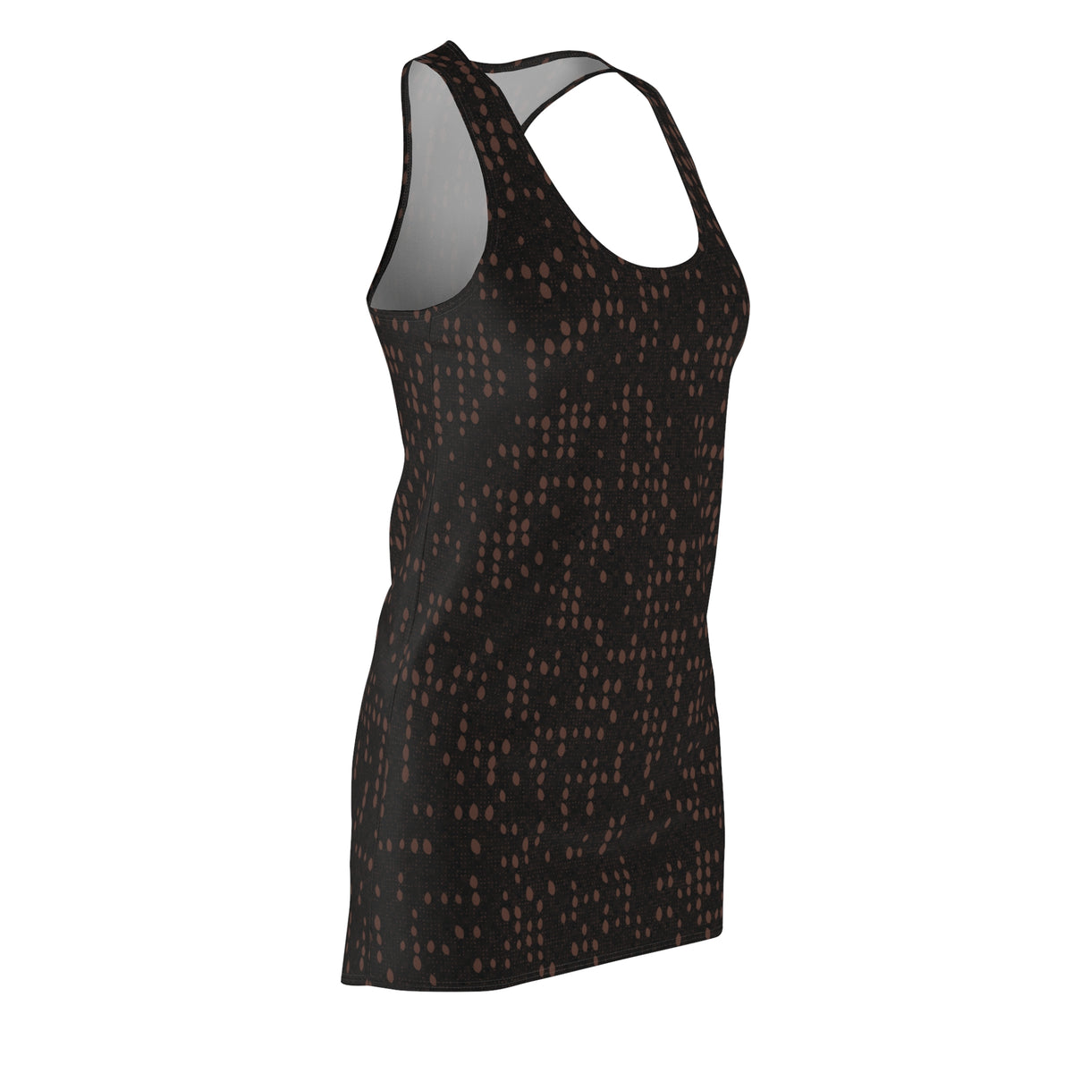 Brown Paisley Racerback Dress — Women's All-Over Print