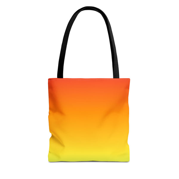 All-Over Print Tote Bag — Yellow  Canvas Carryall