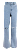 Ins Commuter Blue Pants Cotton Denim Women's Jeans