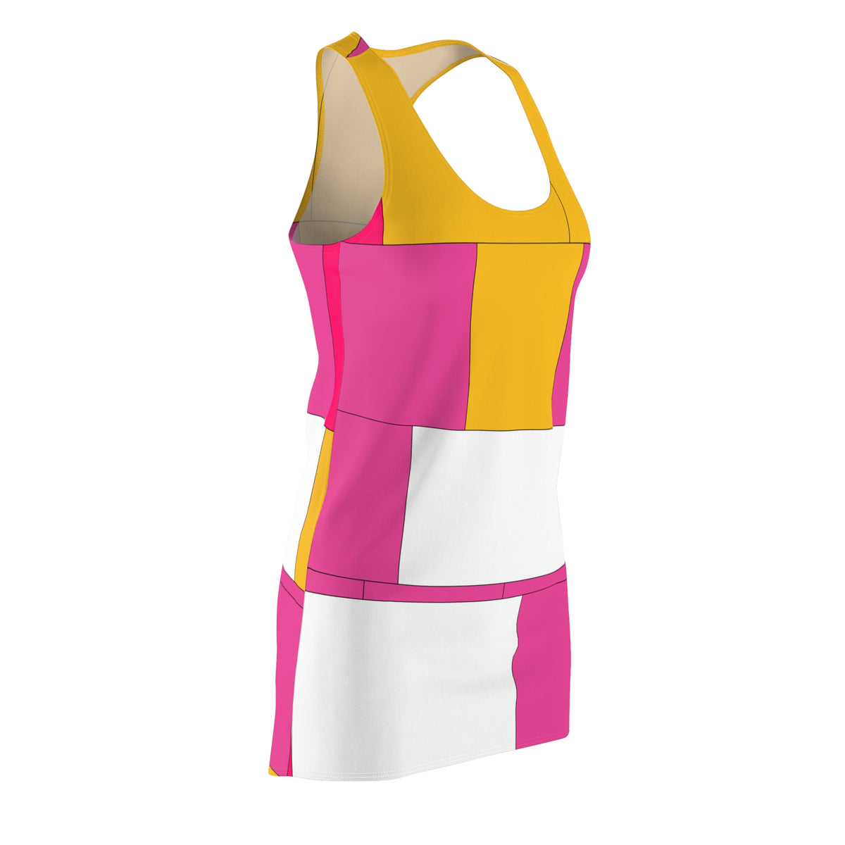 Bold Blue & Fuchsia Racerback Dress