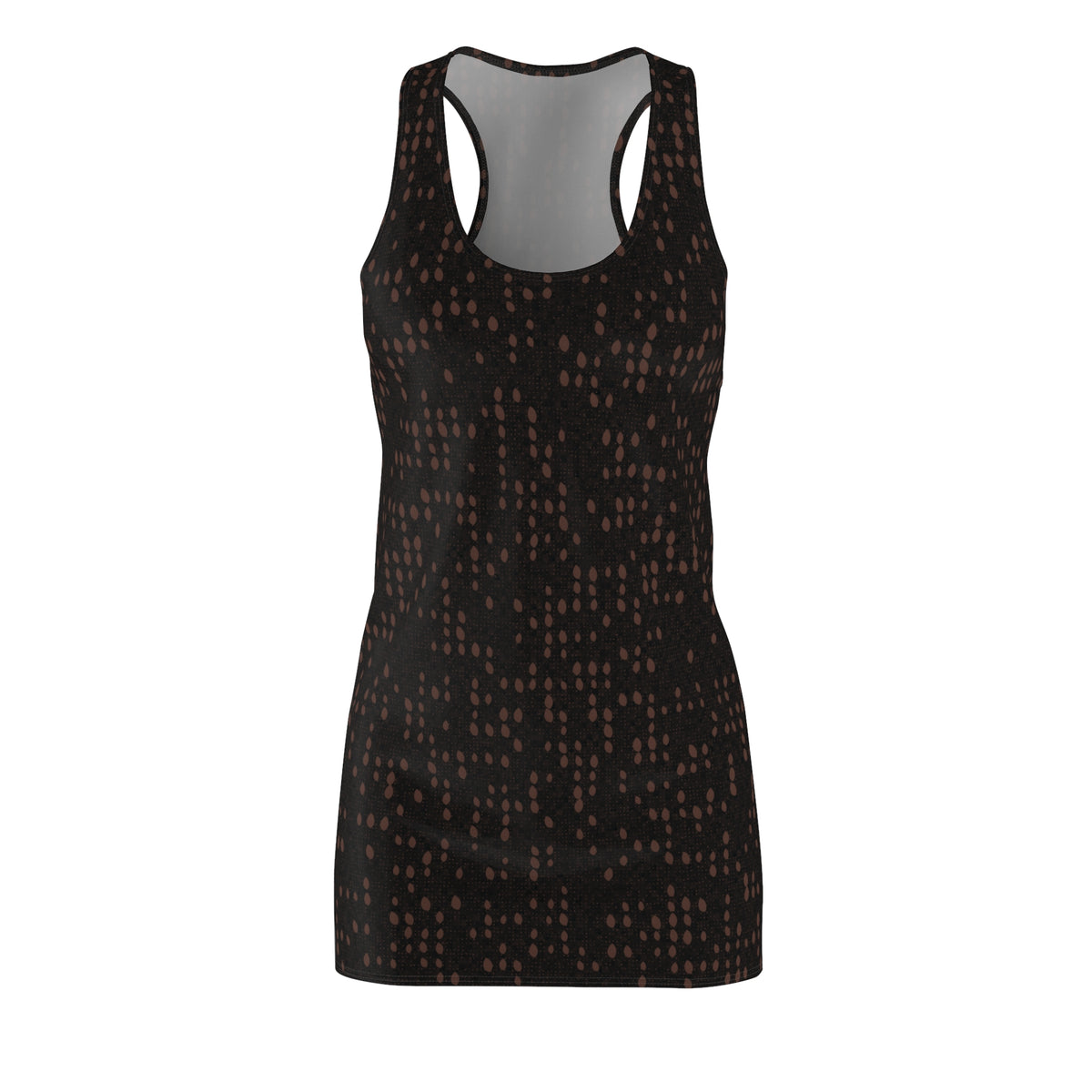 Brown Paisley Racerback Dress — Women's All-Over Print