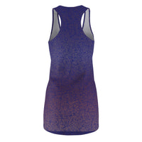 Purple Ombre Knit-Texture Racerback Dress — Women's All-Over Print